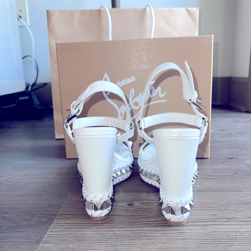 Christian Louboutin Pyraclou Womens Platform & Wedge Sandals w/ box and bag. - Picture 10 of 11